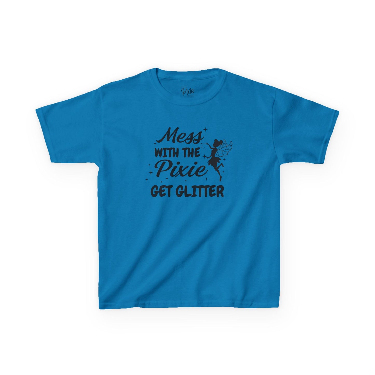 Mess with the Pixie, Get the Glitter Kids Heavy Cotton Tee - Inspirational Youth T-Shirt