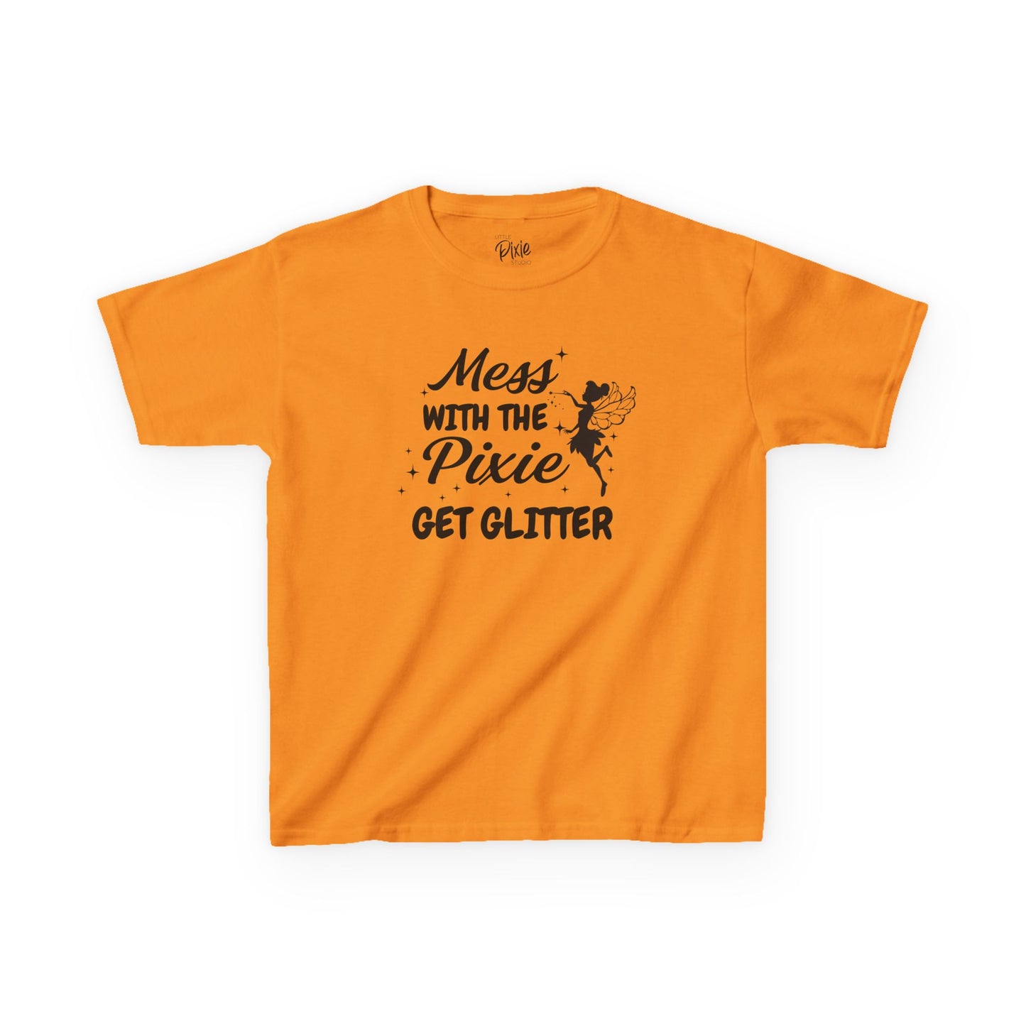 Mess with the Pixie, Get the Glitter Kids Heavy Cotton Tee - Inspirational Youth T-Shirt