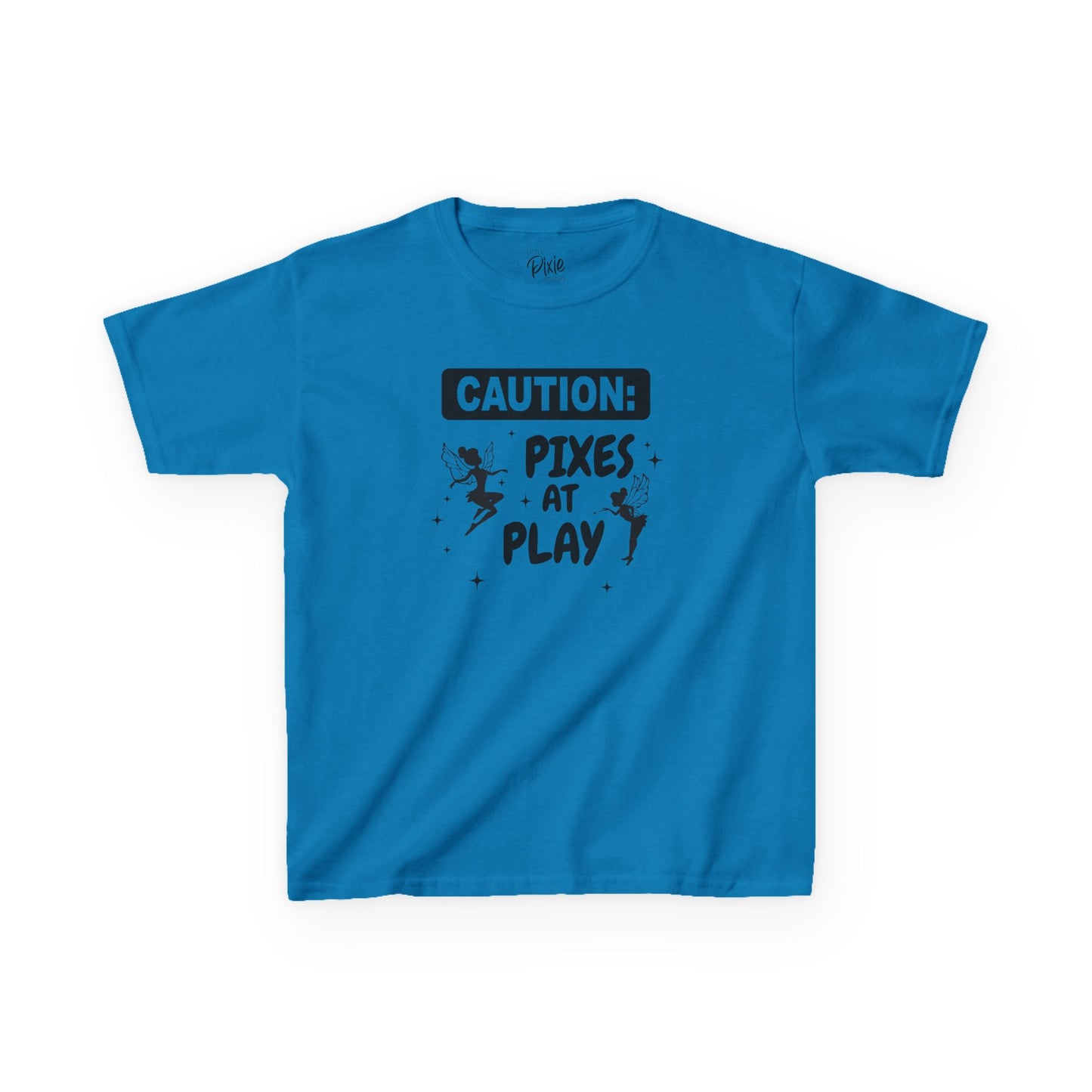 Caution: Pixies at Play Kids Tee Kids Heavy Cotton Tee - Inspirational Youth T-Shirt