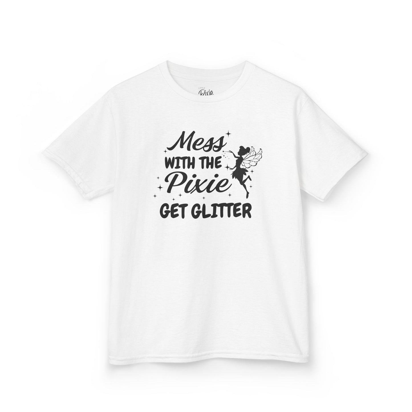Mess with the Pixie, Get the Glitter Kids Heavy Cotton Tee - Inspirational Youth T-Shirt