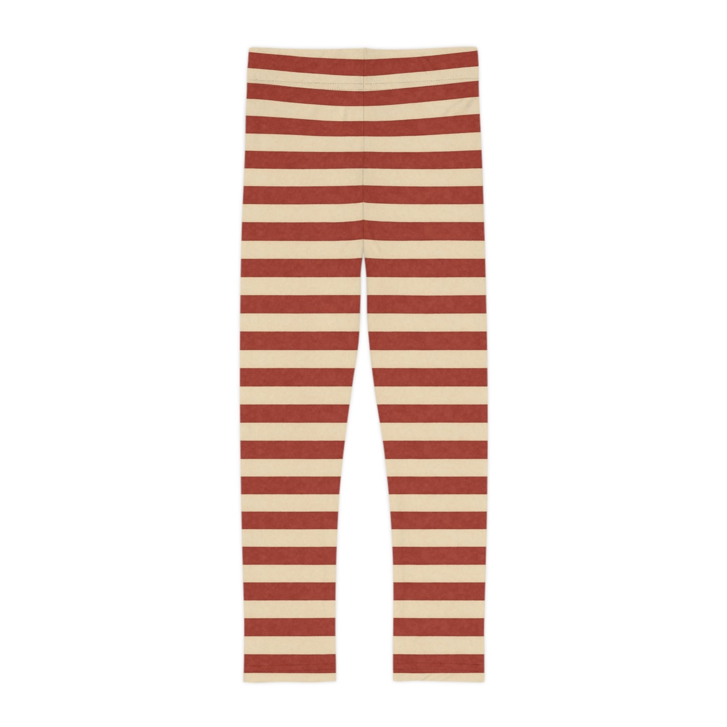 Red and Cream Striped Kids Leggings Soft and Stretchy Boutique Playwear