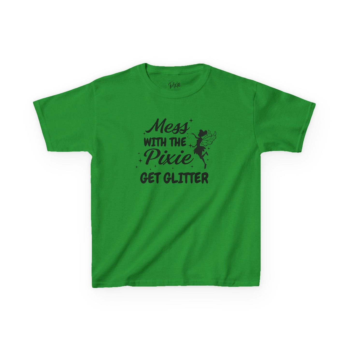 Mess with the Pixie, Get the Glitter Kids Heavy Cotton Tee - Inspirational Youth T-Shirt