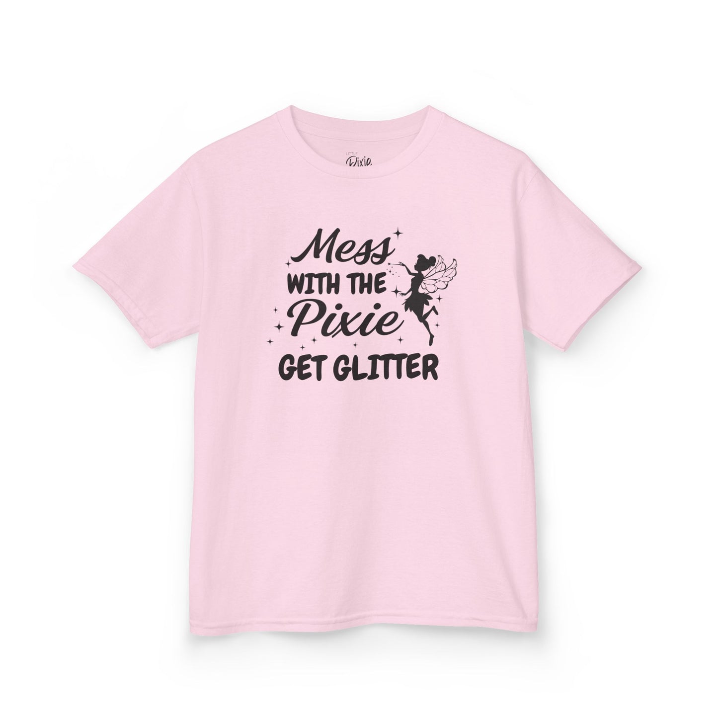 Mess with the Pixie, Get the Glitter Kids Heavy Cotton Tee - Inspirational Youth T-Shirt