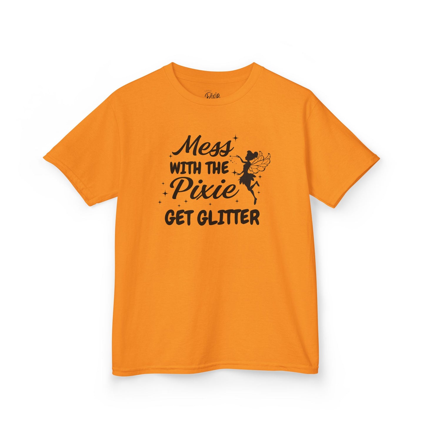 Mess with the Pixie, Get the Glitter Kids Heavy Cotton Tee - Inspirational Youth T-Shirt