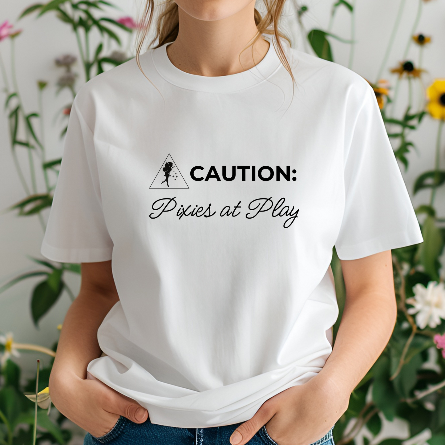 Caution: Pixies at Play – Whimsical Fairycore Tee