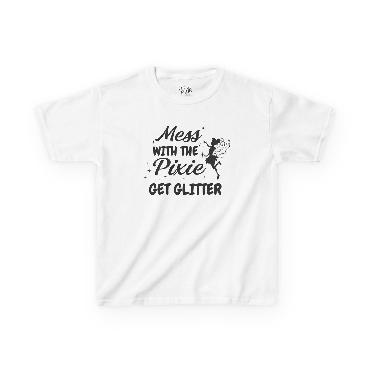 Mess with the Pixie, Get the Glitter Kids Heavy Cotton Tee - Inspirational Youth T-Shirt