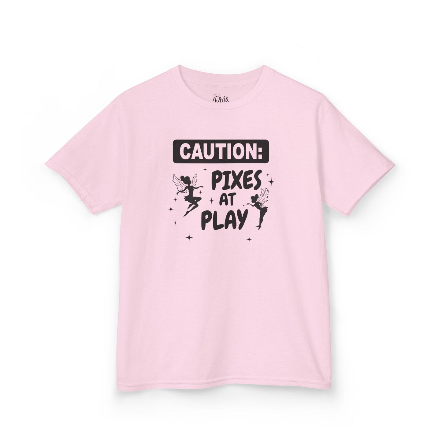 Caution: Pixies at Play Kids Tee Kids Heavy Cotton Tee - Inspirational Youth T-Shirt