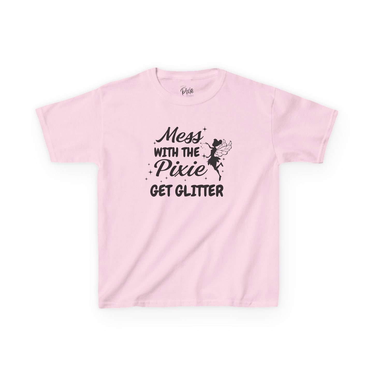 Mess with the Pixie, Get the Glitter Kids Heavy Cotton Tee - Inspirational Youth T-Shirt