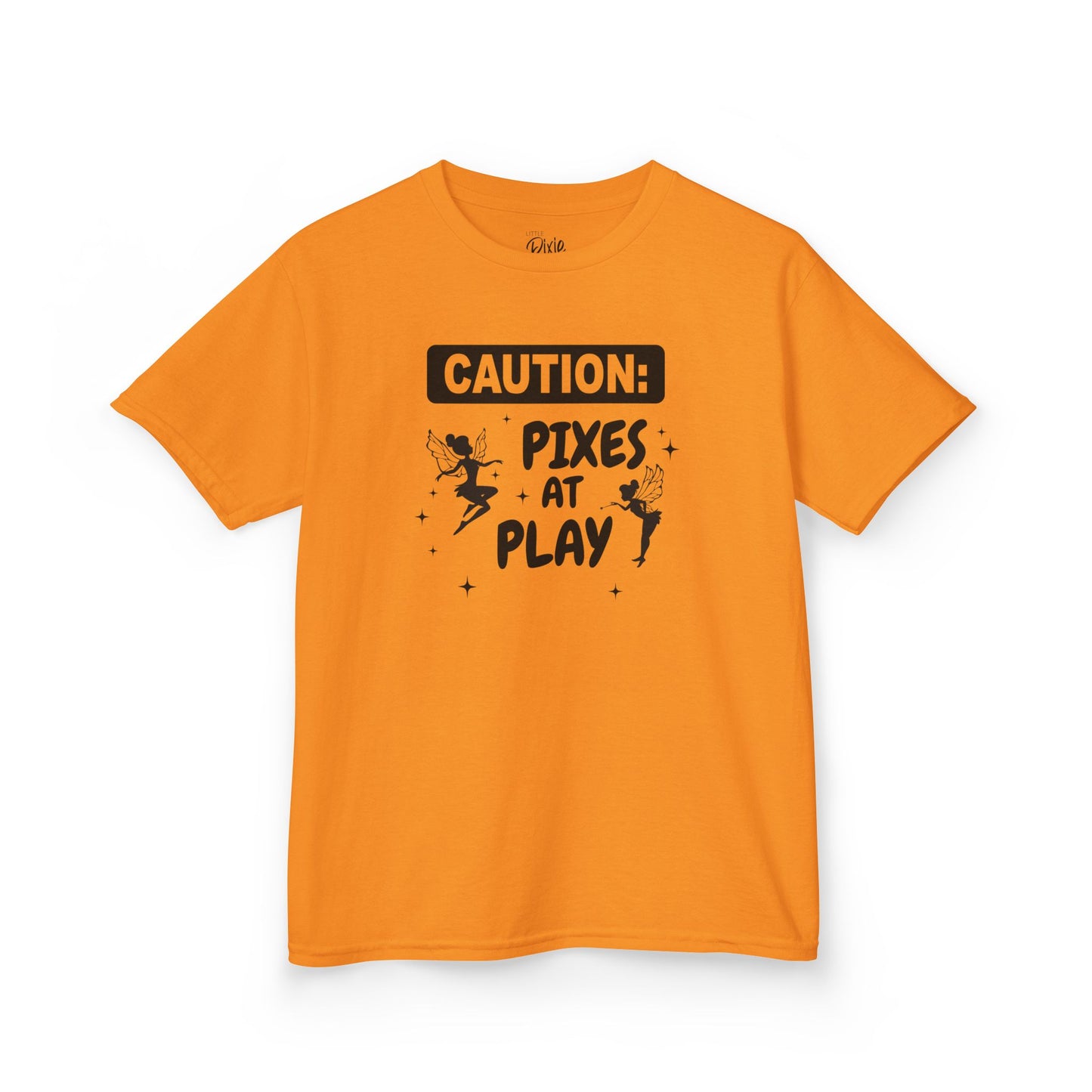 Caution: Pixies at Play Kids Tee Kids Heavy Cotton Tee - Inspirational Youth T-Shirt
