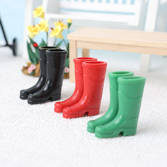 Dollhouse Miniature Rain Boots – 1:12 Scale